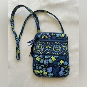 Vera Bradley Navy Floral Quilted Crossbody